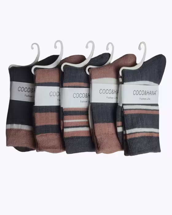 جوراب ساقدار زنانه طرح دورنگ COCO&HANA